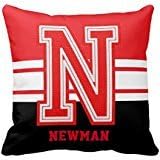 Red Varsity Sport Letter Monogram Initial N Throw Pillow Case