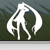 Vocaloid Hatsune Miku White Sticker Decal Cosplay Wig White Car Window Wall Macbook Notebook Laptop Sticker Decal