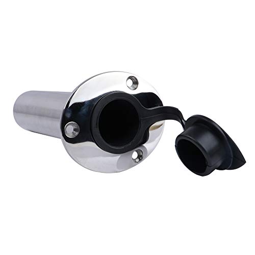 image for Hoffen 90 Degree Flush Mount Fishing Rod Holder with Drain,PVC Cap and