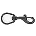 Vbestlife Scuba Diving Clips, Stainless Steel Swivel Eye Snap Hook Dive Single Ended Swivel Eye Bolt Hook Buckle Dog Clip Gear Equipment for Underwater Scuba Diving(Black - 100mm)