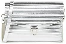 Cambridge Satchel Women's Push Lock Bag, Silver, One Size