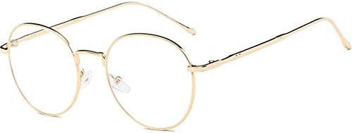Unisex Round Glasses Metal Frame Retro Clear Lens Vintage Oversized Eyelasses - Perfect Gift