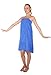Arus Womens Bathrobe GOTS Certified Organic 100% Turkish Terry Cotton Robe Adjustable Closure Bath Wrap Royal Blue, Large