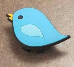 BooJee - Blue Bird Pop Over Badge Reel Cover - -