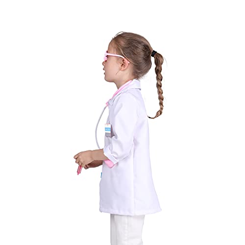 Doctor Lab Coat Role Play Costume Pretend Play Jacket for Kids Girls