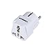 TESSAN Universal Travel Plug Adapter USA to The Most of Europe Travel Prong Adapter Plug Kit (Germany/FranceType E/F(white))