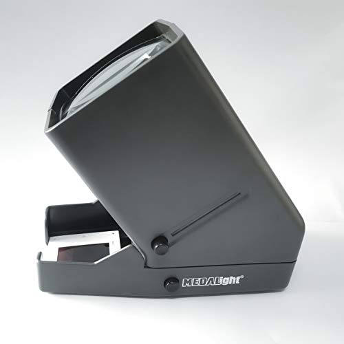 Medalight Portable 35mm Film LED Slide and Negative Viewer with Six Slide Mounts and Two Lens Cleaning Cloth