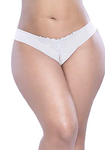 Oh Là Là Chéri Plus Size Paradise Pearl Thong Lingerie for Women Red - Thumbnail 4