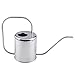 Fasmov 51 Oz Stainless Steel Watering Can Modern Style Watering Pot, Watering Can with Long Spout for Easy Pour, Water Outdoor Garden, Indoor Plant (Silver)