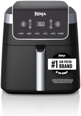 Ninja Air Fryer XL with MaxCrisp, 6.5 Qt, 6-in-1, Grey, AF181 | Max crisp, air fry, roast, bake, reheat, dehydrate, 1750W, 450F max, Fits 9 lbs wings