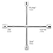 WORKPRO 14-inch Heavy Duty Universal Lug Wrench, 4-Way Cross Wrench