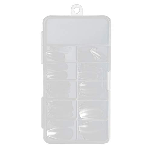 image for ABASSKY 100Pcs Long Coffin Shape Full Cover False Fake Nails Art Tip D