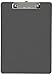Trade Quest Plastic Clipboard Opaque Color Letter Size Low Profile Clip (Pack of 6) (Gray)