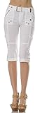 Helium London Womens Stretch Poplin Cargo Capri with Woven Belt