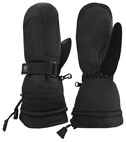 N'Ice Caps Men & Women Mittens Waterproof Snow Gloves 100 Gram Thinsulate Extreme Cold Weather
