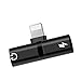 Raytine Headphone Adapter for iPhone X/XS/XS MAX/XR/8/ 8Plus/ 7/7 Plus Headset Adaptor Splitter Mini Earphone Connector Convertor 2 in 1 Accessories Cables Call Charge Music Wire Control - Blackout