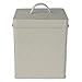 Home Basics Tin Kitchen Food Storage Organization Canister Collection (Large Canister with Cover, Ivory Trellis)