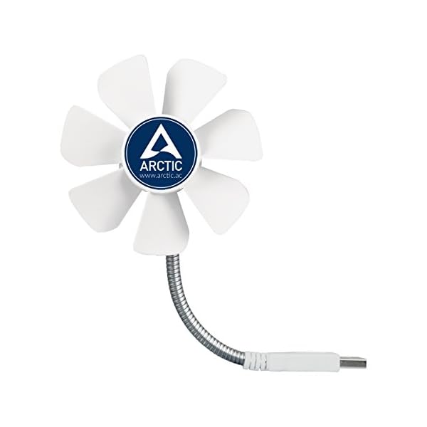 ARCTIC-Breeze-Mobile-Mini-USB-Desktop-Fan-with-Flexible-Neck-Portable-Desk-Fan-for-Home-Office-Silent-USB-Fan-Fan-Speed-1700-RPM-White ARCTIC Breeze Mobile - Mini USB Desktop Fan with Flexible Neck, Portable Desk Fan for Home, Office, Silent USB Fan, Fan…