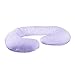 Betty Dain Stretch Jersey Pregnancy/Maternity Pillowcase C-Shape Compatible, 100% Cotton Stretch Jersey, Dual Zippers and Stretch Fabric, Machine Washable, 60 x 25 inches, Violet