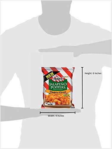 TGIF Jalapeno Poppers | Cheddar Cheese Puffed Snacks | 2.25 Ounce Bag | 2 Pack