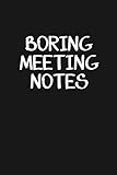 Boring Meeting Notes: Blank Lined Journal Notebook for the Office Conference Calls, Funny Sarcastic Gag Gift for Coworker, Boss, Employees - 115 Pages (6x9) by 
