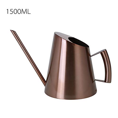 UHBGT Metal Watering Can, 13/30/50 OZ Indoor Watering Can Metal Watering Pot Outdoor Watering Can Stainless Steel Watering Can Indoor Long Spout Garden Watering Can for Plant Bonsai (Gold/Bronze)