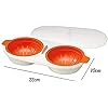 Draining Egg Boiler, Eggs Poacher Cup Microwaveable, Double Cup Egg Cooker Egg Steamer Kitchen Gadget, Microwave Food…