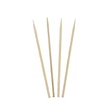 Prexware 6” Bamboo Skewers- Natural Bamboo 6” BBQ Skewers 2.5mm Thick