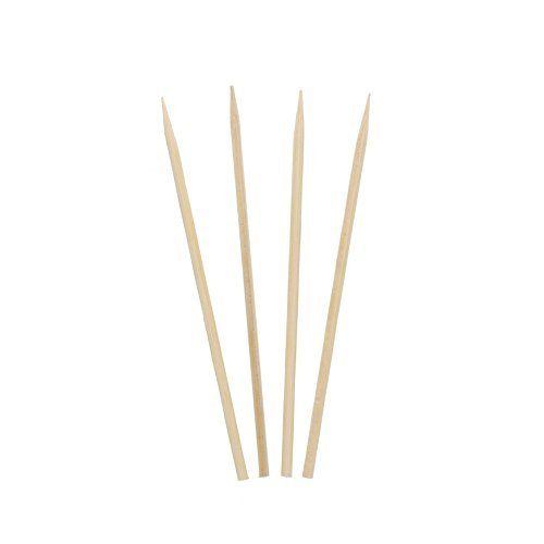 Prexware 6” Bamboo Skewers- Natural Bamboo 6” BBQ Skewers 2.5mm Thick