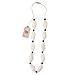 Fox and Finn 'Sophia' Silicone Teething Necklace for Babies | Safety Knotted Silk Rope | Does Not Pull Out Hair | 14 Inch Drop (coconut)