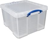 Really Useful Box 42 Litre Clear Storage Container with Lid view 2