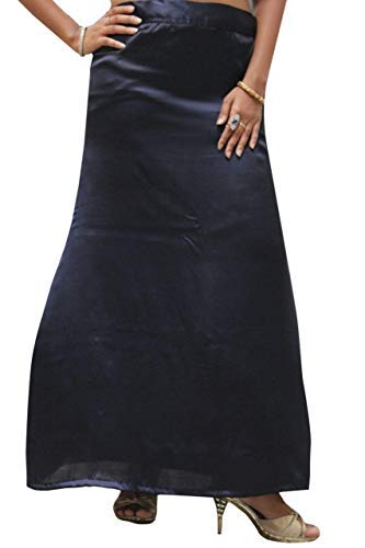 s.k. textiles women's satin cancan 3 layered petticoat (scc3l003nb101s, navy blue, medium)