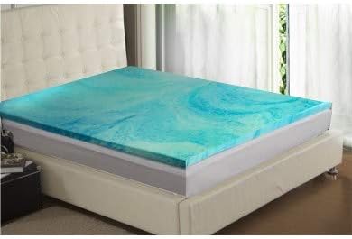Gel Infused 2.5 Cms Memory Foam Mattress Topper with Anti Bacterial Cover - Double 135 x 200 cms