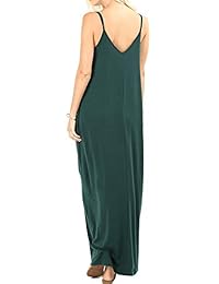 MixMatchy vestido de verano para mujer, casual, con bolsillos sueltos, playero