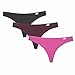 New Balance Womens Hybrid Thong Briefs (Pack of 3), Black/Dark Mulberry/Poisonberry,Small (6-8)