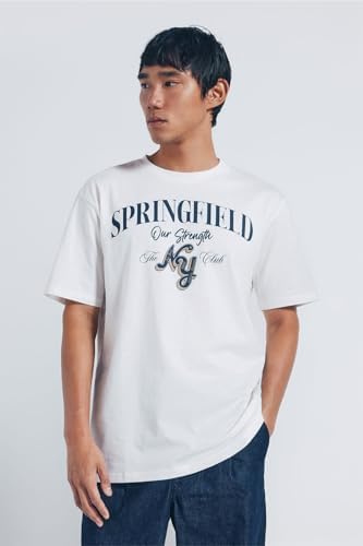 Camiseta con El Logo, Marfil, M