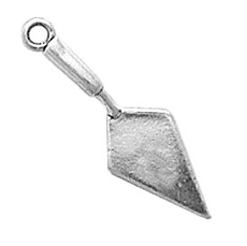 Sterling Silver Girls 24" .8mm Box Chain 3D Masonry Hand Trowel Tool Pendant Necklace