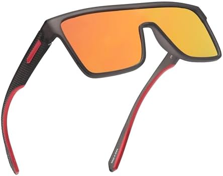 GLINDAR Polarized Flat Top Sunglasses Womens Men, Oversized Square