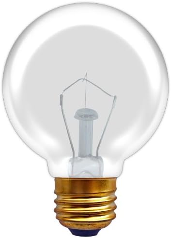 (G40/CL/60/E26) Incandescent Vanity Globe G40 60W Clear E26 Base (Pack of 6)