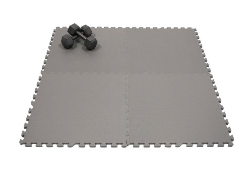 EWONDERWORLD Non-Toxic 24" X 24" X ~9/16" Extra Thick Non-Recycled Quality Waterproof Multi-purpose Gray Mats (Set of 4)