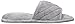 Dearfoams Women's Terry Slide Flat, Grey, Large / 9-10 B(M) US