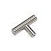Gobrico (5 Pack) Kitchen Cabinet Drawer Handles and Pulls T Bar, Brushed Nickel Bathroom Drawer Dresser Handle, Stainless Steel T-bar Knobs Overall Length 50mm/2 Inch