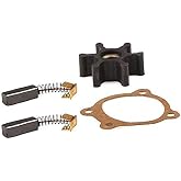 Utility Pump Replacement Carbon Brushes,Impeller,Shaft Seal Part for Trupow Water Transfer pump PAS-30A (1 Set)