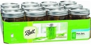 FRASCOS PARA ENVASAR BALL 16oz (473ml) BOCA ANCHA 12-PK