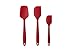3-Piece KEBLEY Silicone Spatula Utensil Set With Comfortable Wide Handle Safe Non-toxic Anti-dust Silicone Spatula Set (Red) …