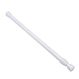 Ioffersuper Carbon Steel Adjustable Rod Tension Bathroom Curtain Extensible Rod Hanger 55-90cm