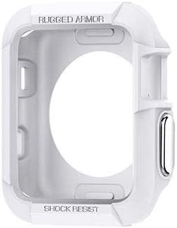 Rugged Armor Protective Case for Apple Watch Series 4, 40mm, Shock-Proof Accessories TPU Protector Bumper Frame Protective Cover Shell Case for Apple Watch iWatch Series 4 (White, 40mm)
