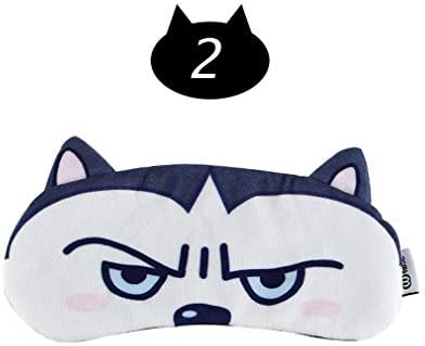 NHSDF 1PC Portable 3D Cute Soft Sleeping Face Eye Mask for Women&Men Blindfold Eyeshade Cover Relax Traveling Sleep Eye Aid Eye Patch 2