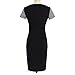 Women's Classic Vintage Sweetheart Neckline Cocktail Prom Tea Dress(S, Black)