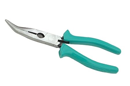 Taparia BN-06 Steel (165mm) Bent Nose Econ Plier (Green and Silver)